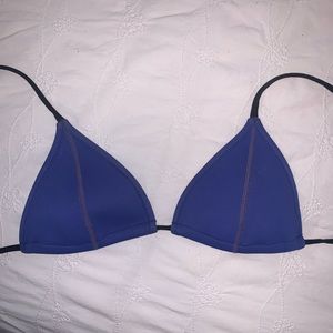 TRIANGL neoprene royal blue bikini top